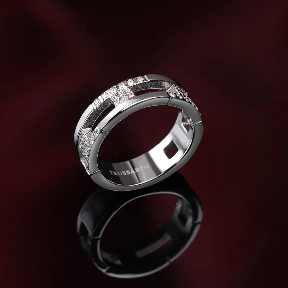 Gioielli In Acciaio|Anelli In Acciaio<Trussardi ANELLO T-LOGO - TJAXC40012