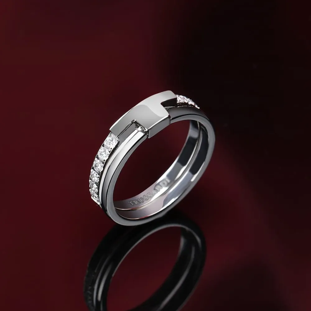 Anelli In Acciaio|Gioielli Donna<Trussardi ANELLO T-LOGO - TJAXC42012