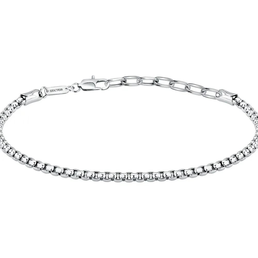 Bracciali|Gioielli Uomo<Sector BRACCIALE SILVER COLLECTION - SAXY03