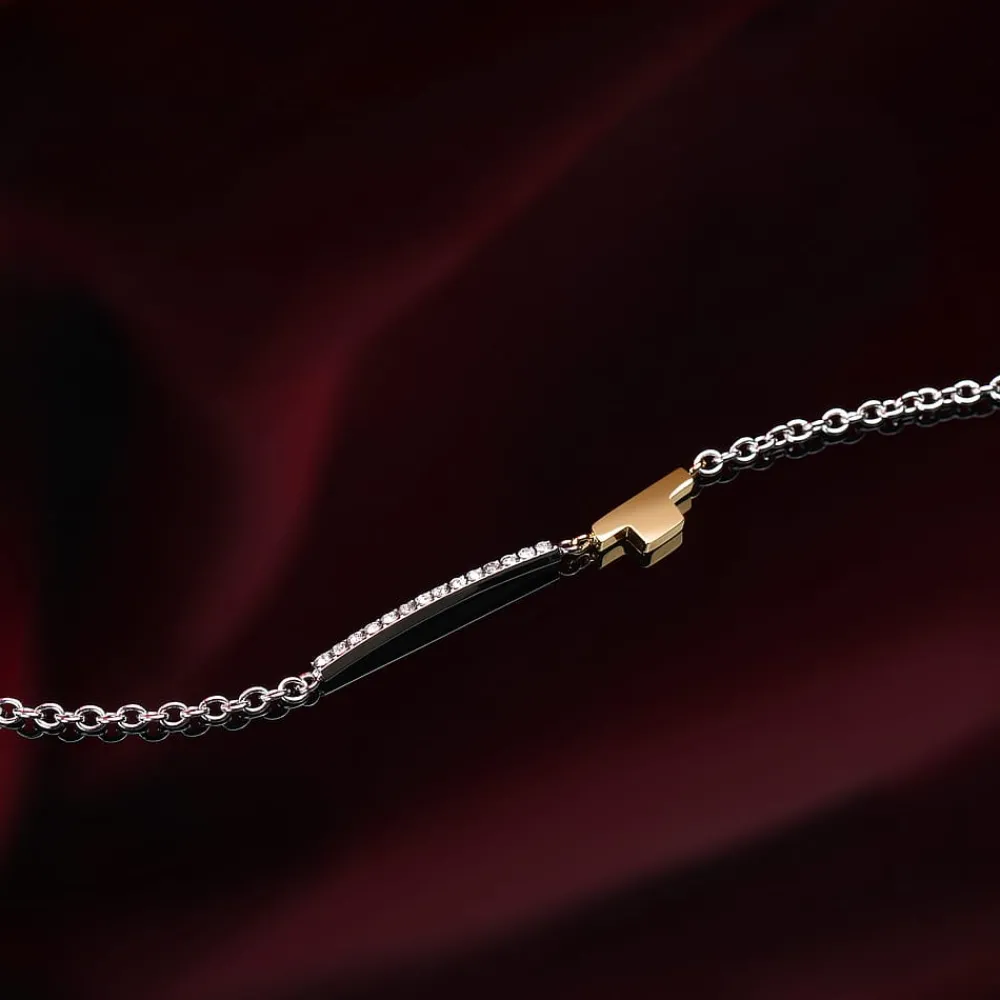 Gioielli Donna<Trussardi BRACCIALE T-LOGO - TJAXC23