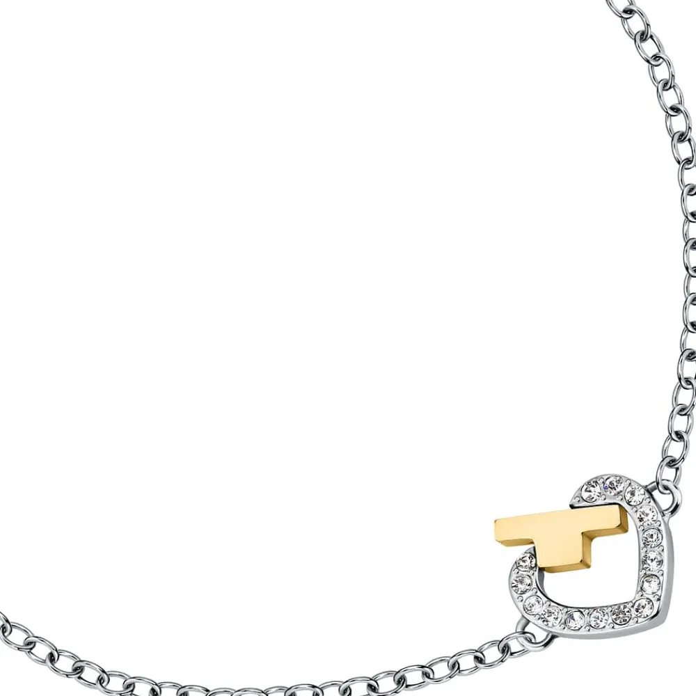 Gioielli In Acciaio|Gioielli Donna<Trussardi BRACCIALE T-LOGO - TJAXC46