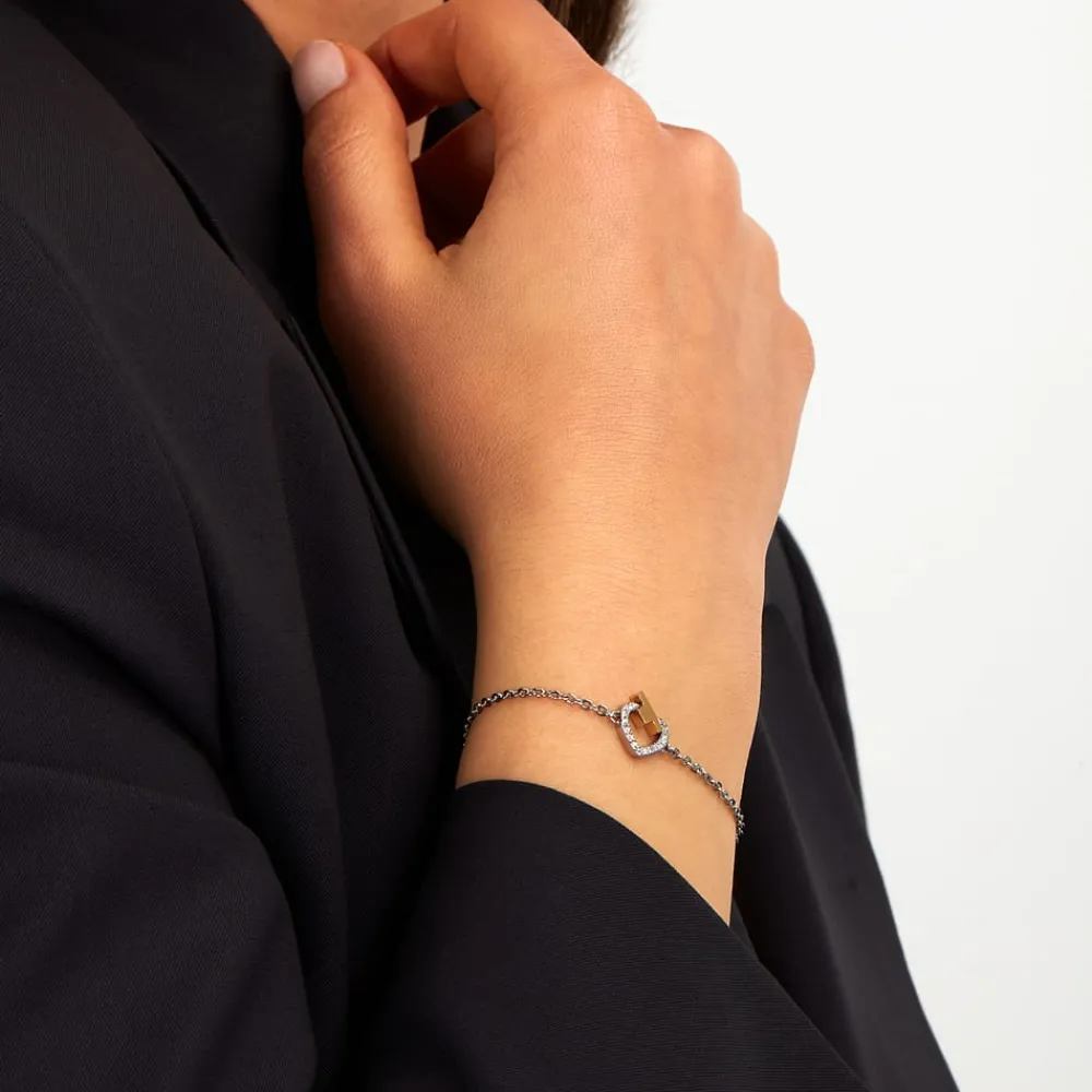 Gioielli In Acciaio|Gioielli Donna<Trussardi BRACCIALE T-LOGO - TJAXC46