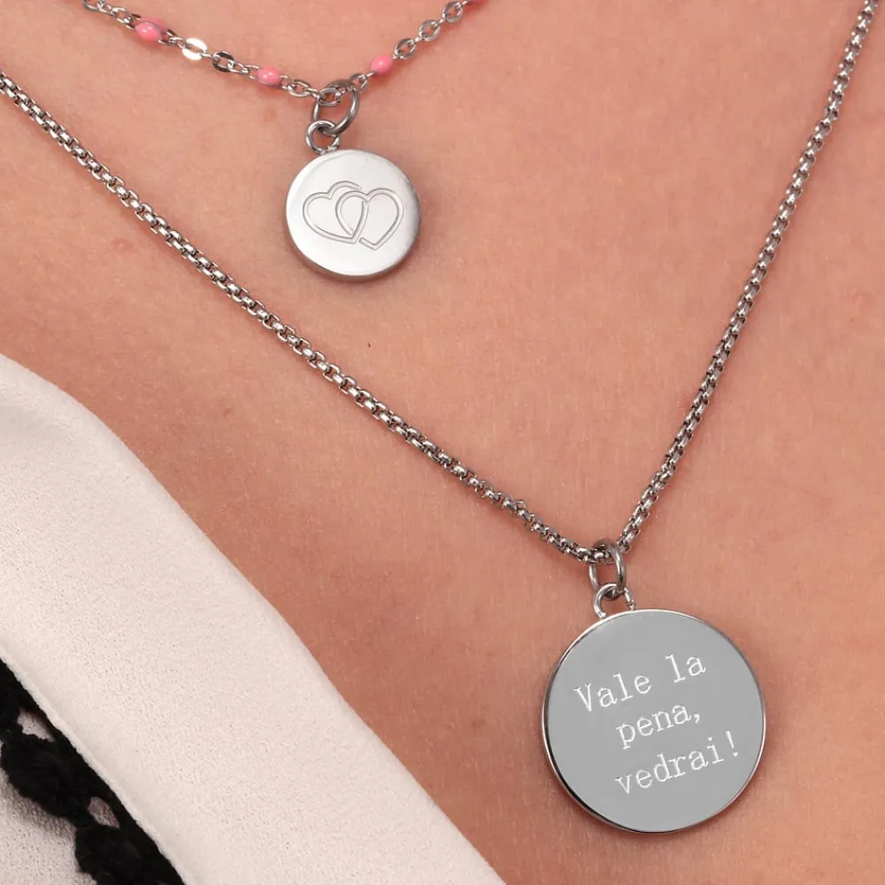 Collane In Acciaio|Collane Donna<Bluespirit COLLANA GOOD VIBES - P.31R510000300
