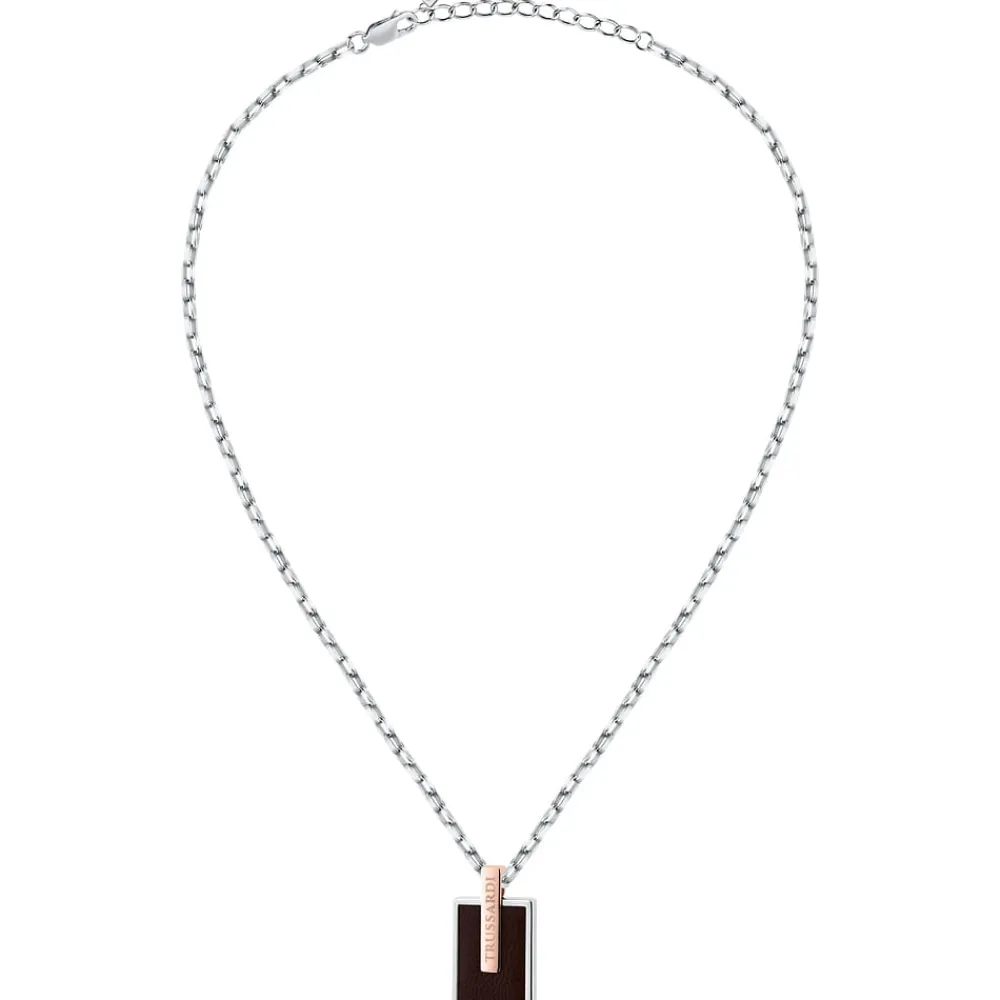Collane In Acciaio|Collane Uomo<Trussardi COLLANA T-LEATHER - TJAXZ14