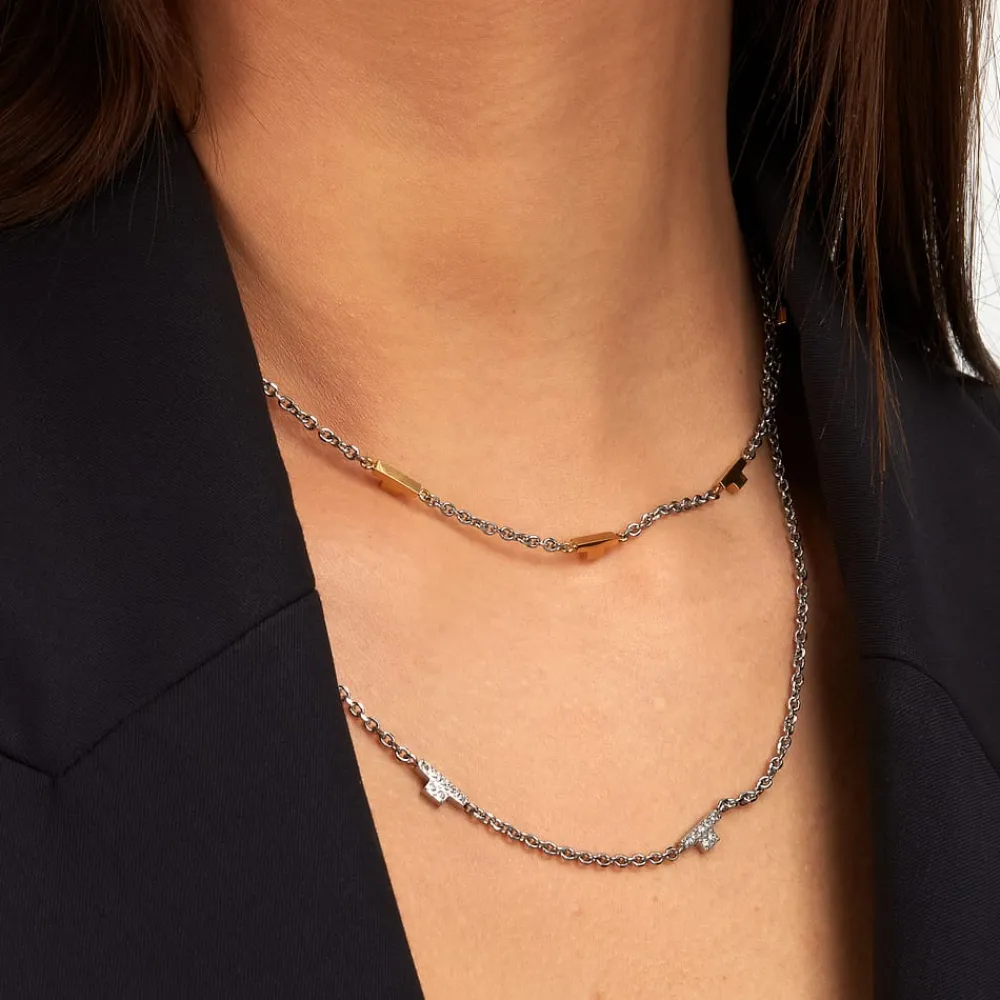 Gioielli In Acciaio|Collane In Acciaio<Trussardi COLLANA T-LOGO - TJAXC62