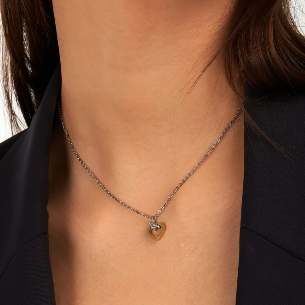 Gioielli In Acciaio|Collane In Acciaio<Trussardi COLLANA T-LOGO - TJAXC45