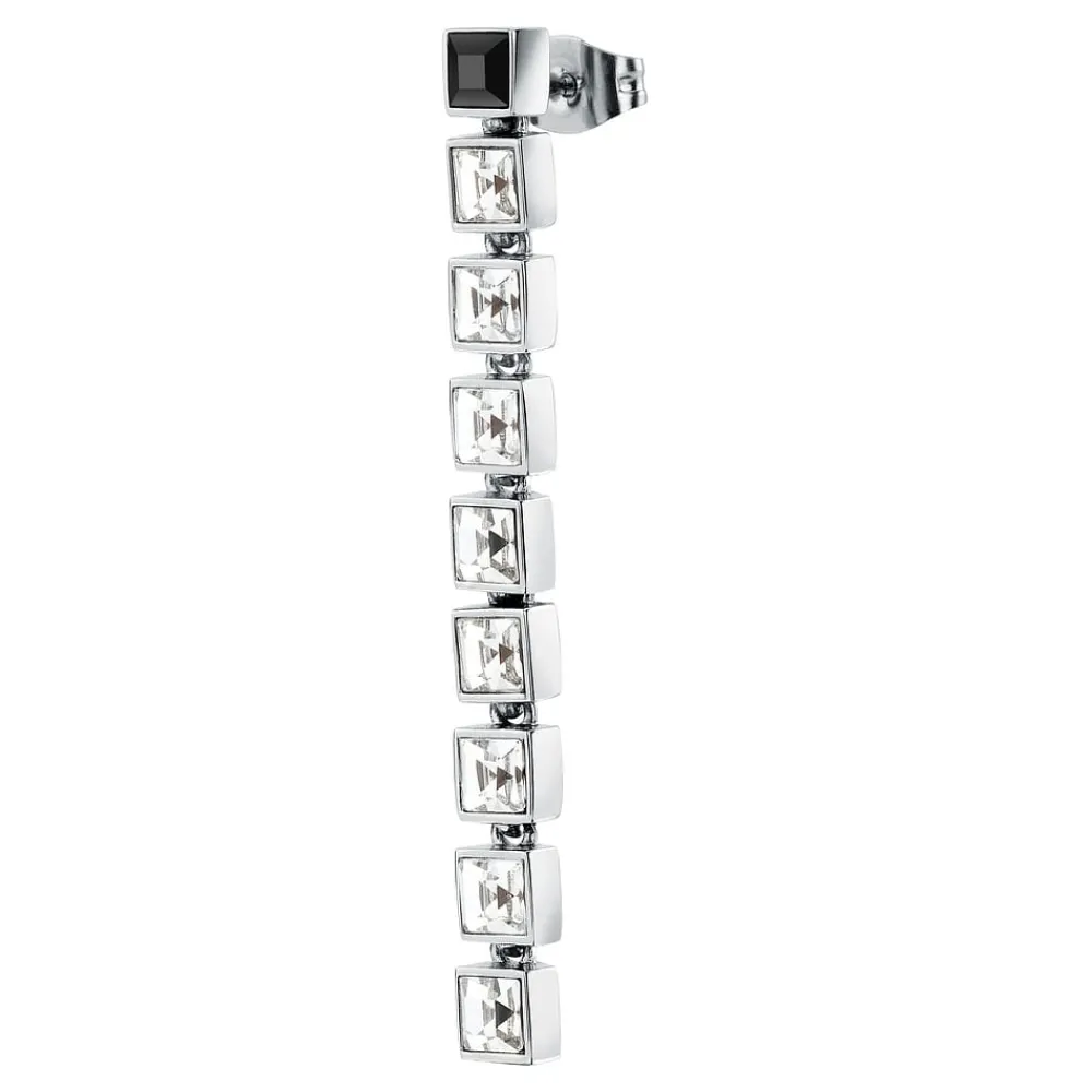Gioielli In Acciaio|Mono Orecchini<Karl Lagerfeld MONO ORECCHINO CRYSTALS - KLAYC47
