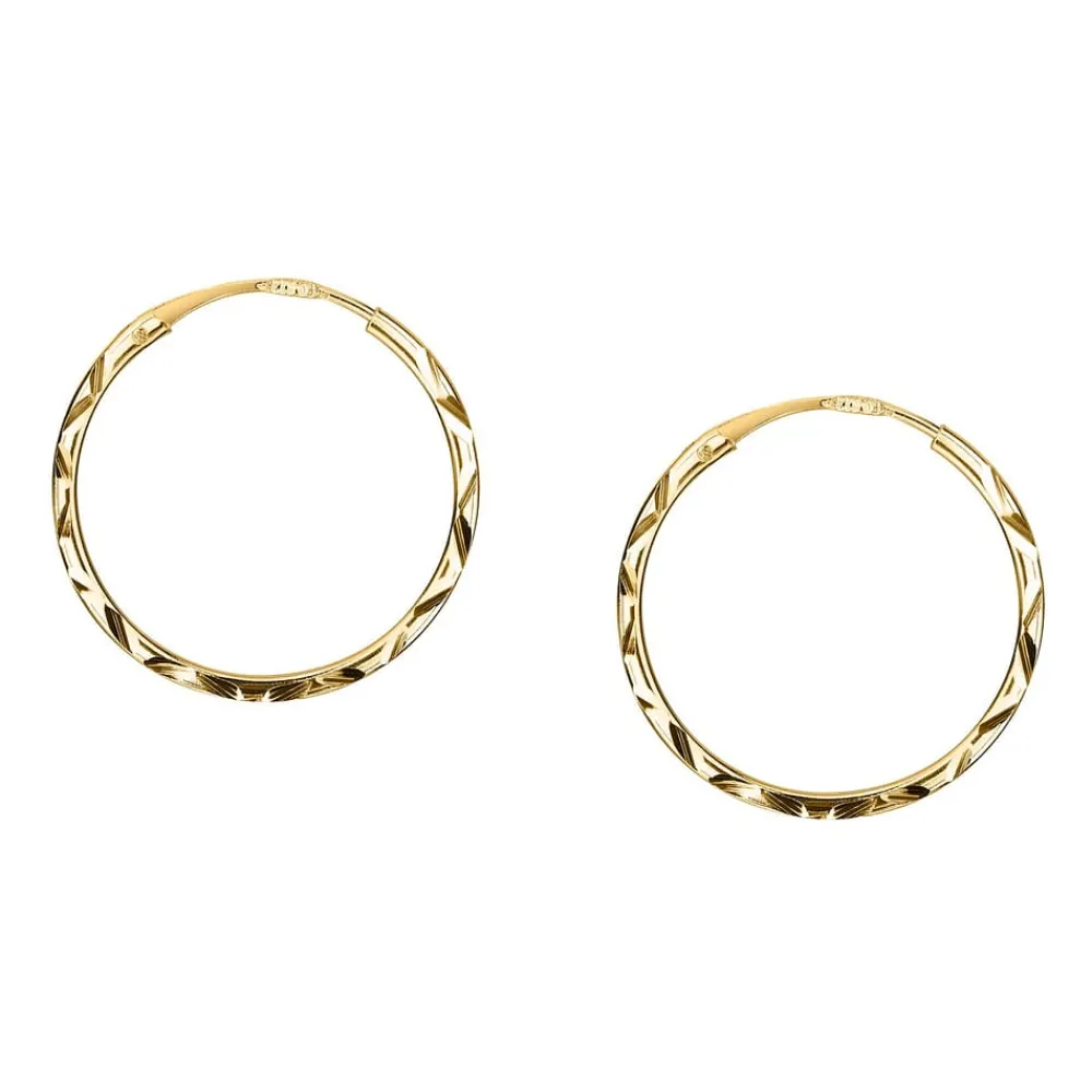 Orecchini|Gioielli In Oro<Bluespirit Orecchini a Cerchio - Creole in Oro, ⌀14mm