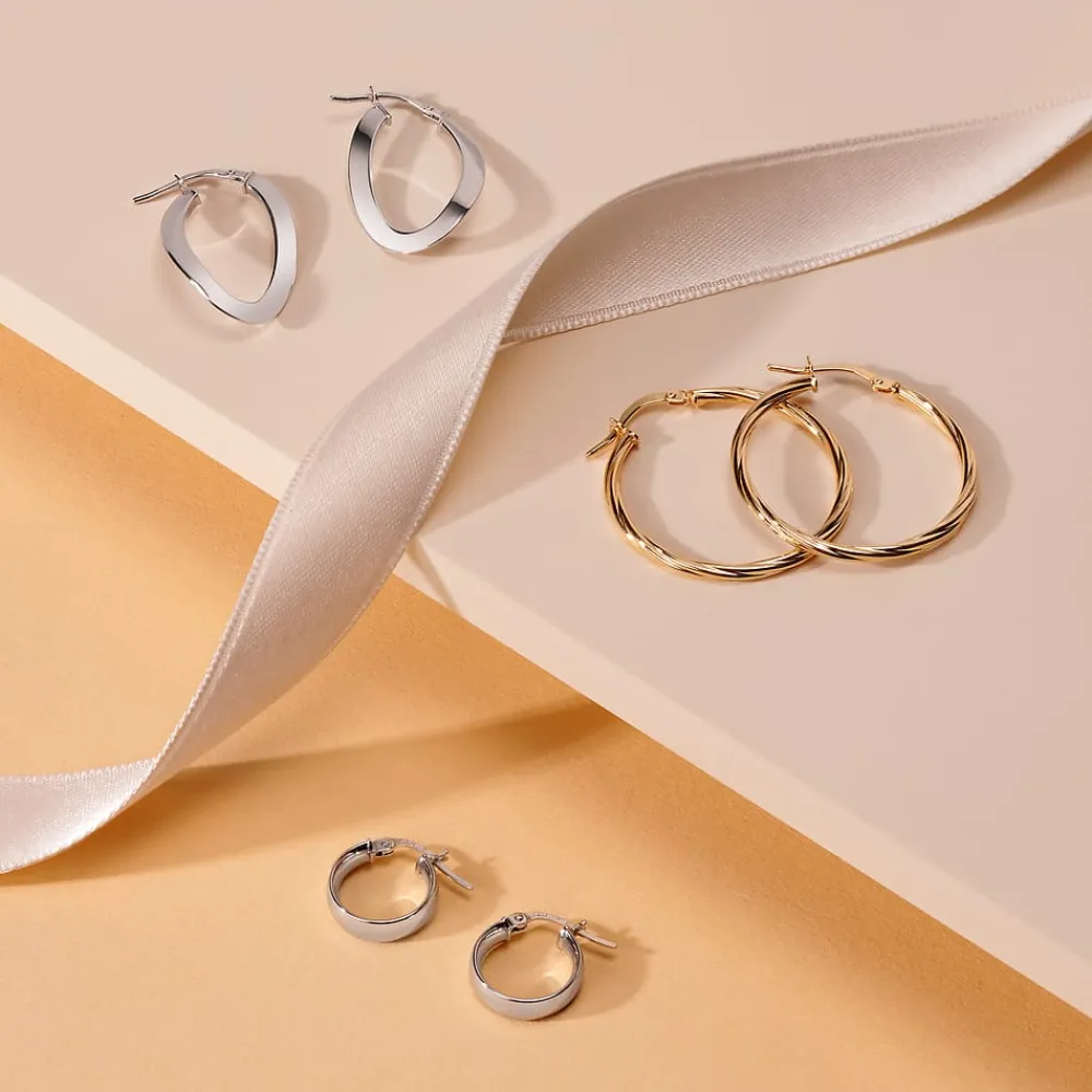 Gioielli In Oro|Gioielli Donna<Bluespirit Orecchini a Cerchio - Creole in Oro, ⌀25mm