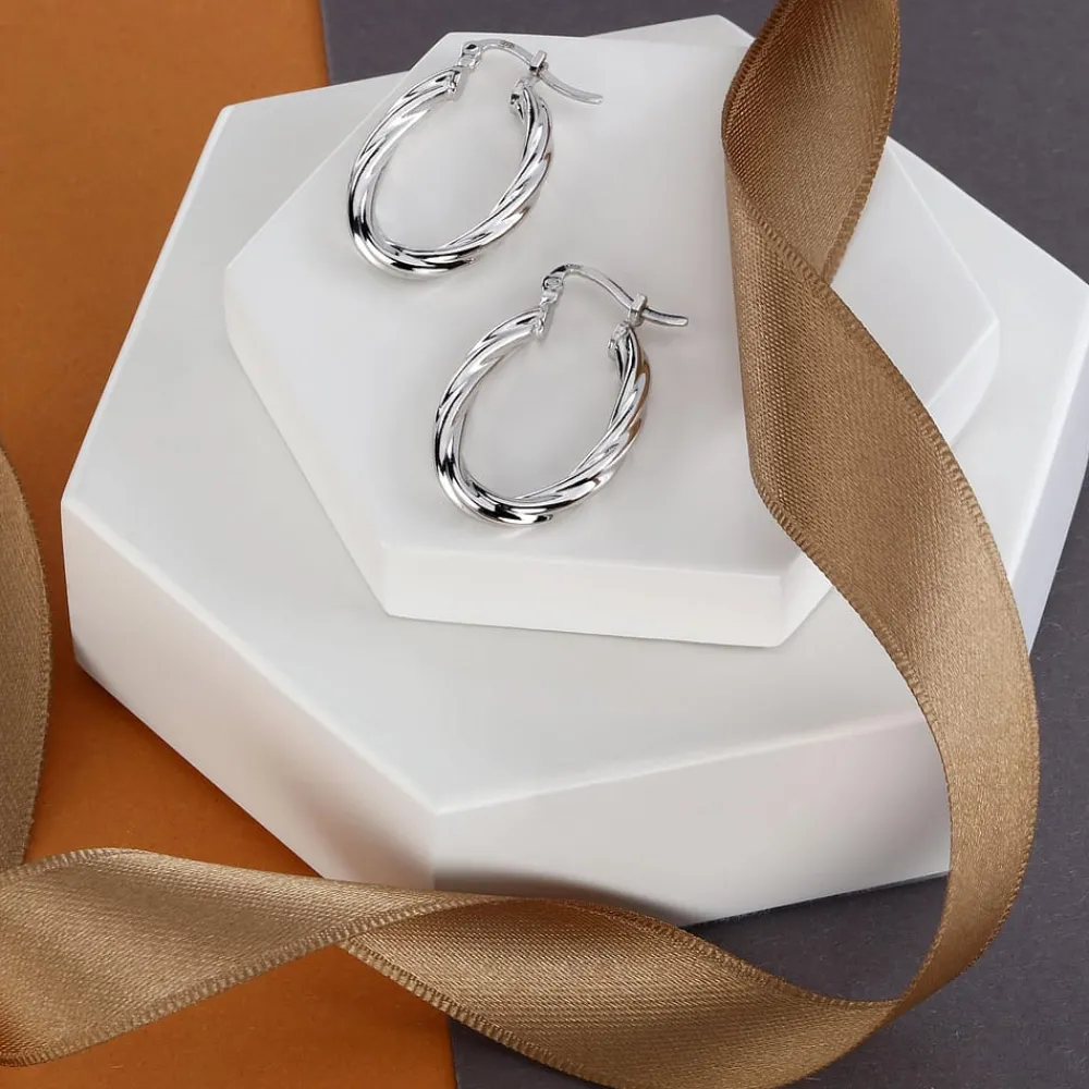Gioielli In Argento|Gioielli Donna<Bluespirit Orecchini a Cerchio - Creole in Argento