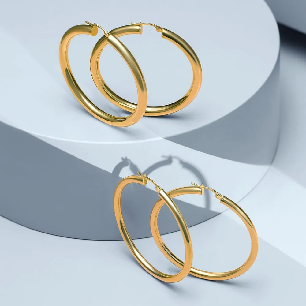 Gioielli Donna|Orecchini<Bluespirit Orecchini a Cerchio - Creole in Oro, ⌀40mm
