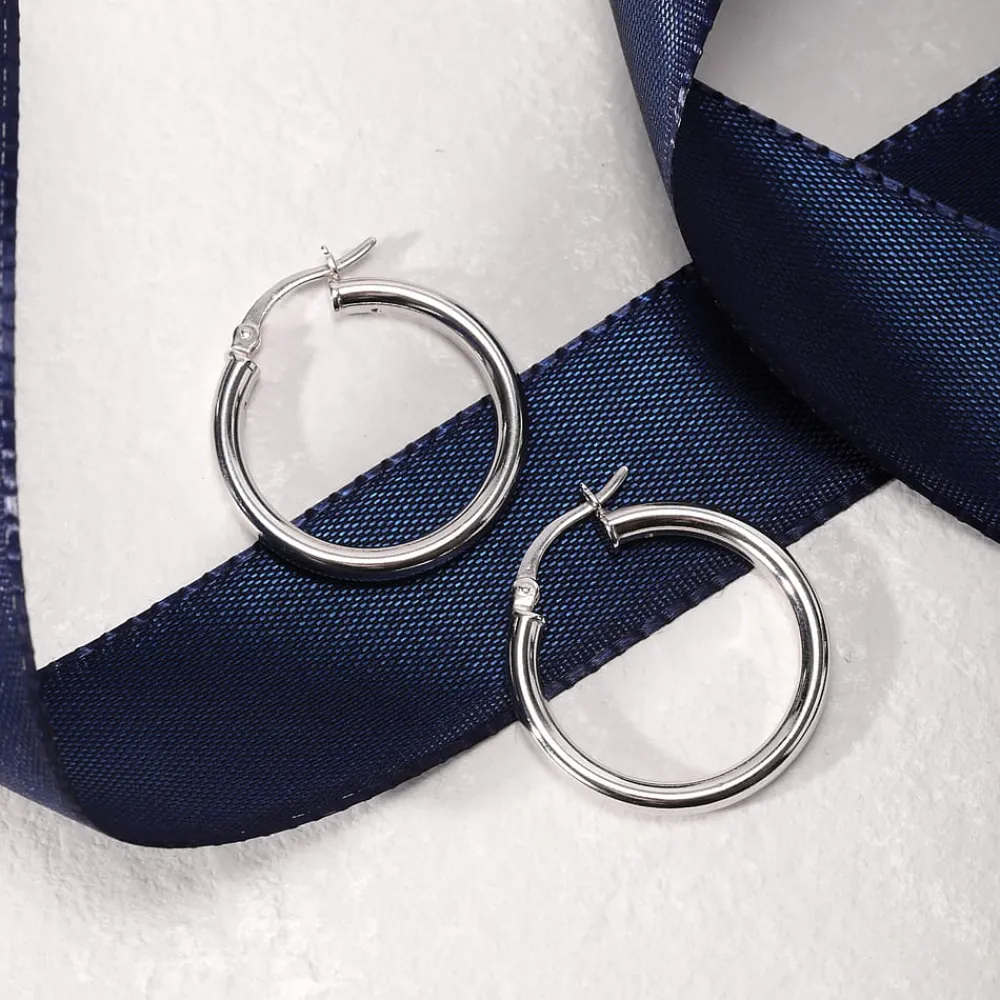 Orecchini In Argento|Orecchini Donna<Bluespirit Orecchini a Cerchio - Creole in Argento