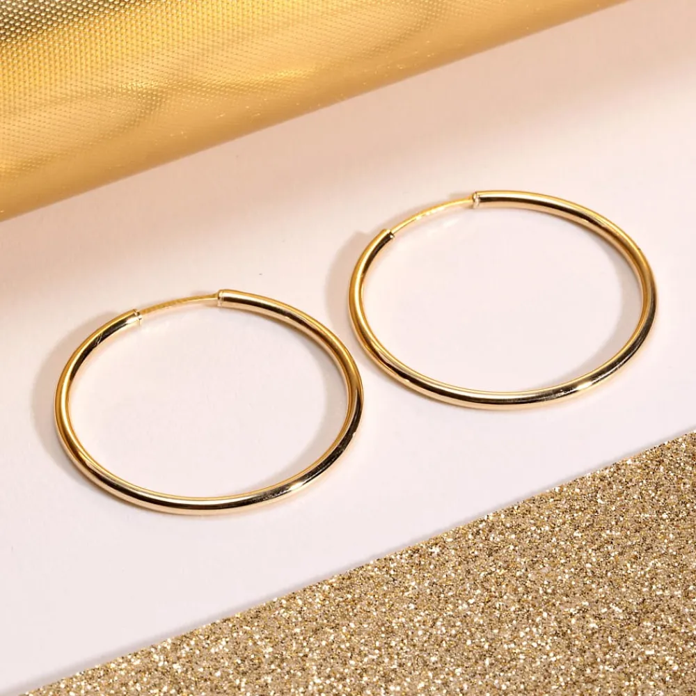 Orecchini In Oro|Orecchini Donna<Bluespirit Orecchini a Cerchio - Creole in Oro, ⌀30mm
