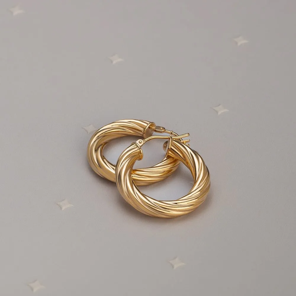 Gioielli Donna|Orecchini<Bluespirit Orecchini a Cerchio - Creole in Oro, ⌀15mm