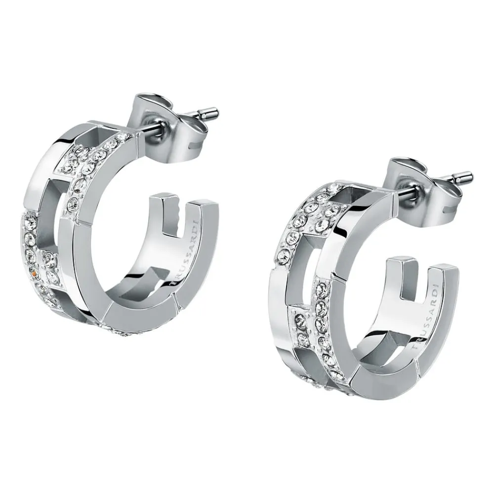 Orecchini|Gioielli In Acciaio<Trussardi ORECCHINI T-LOGO - TJAXC70