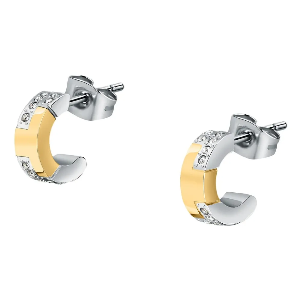 Gioielli In Acciaio|Gioielli Donna<Trussardi ORECCHINI T-LOGO - TJAXC71