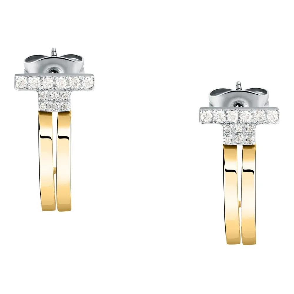Gioielli Donna<Trussardi ORECCHINI T-LOGO - TJAXC34