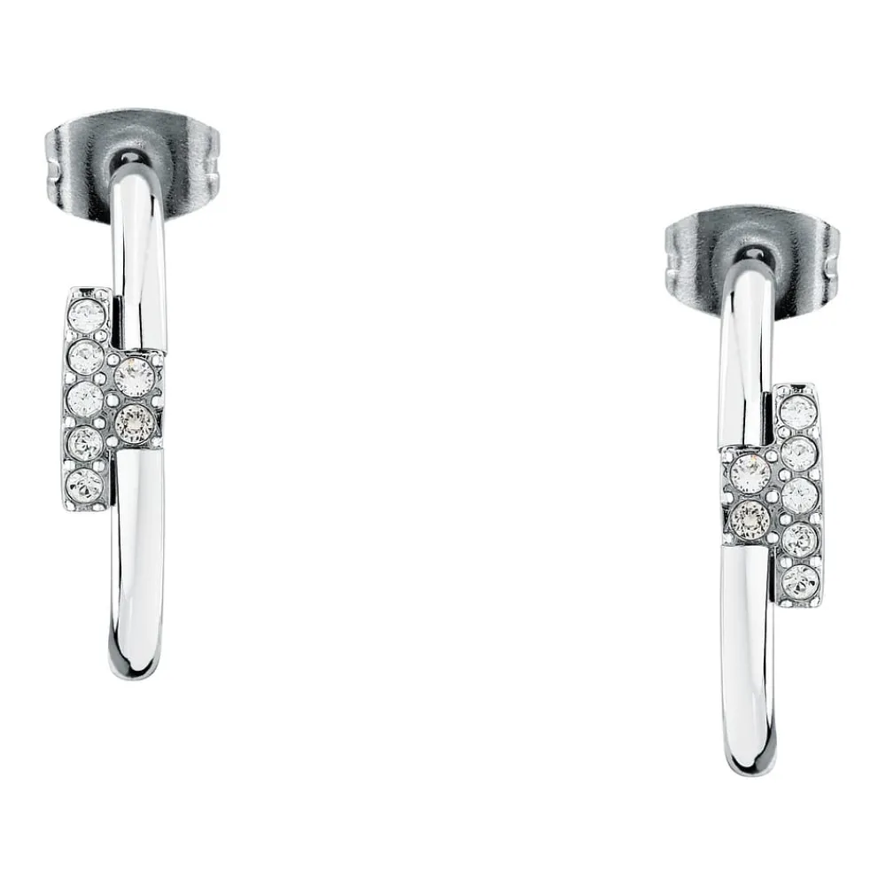 Orecchini In Acciaio<Trussardi ORECCHINI T-LOGO - TJAXC86