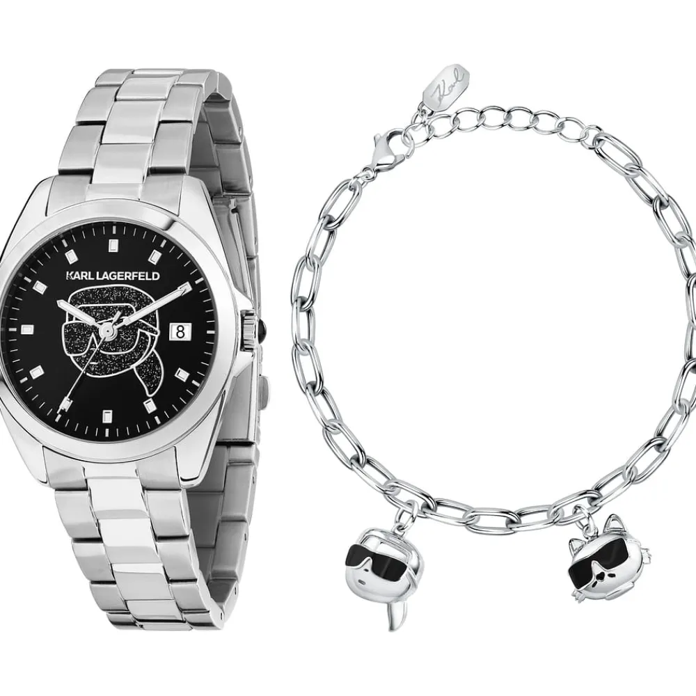 Orologi Donna|Tempo E Data<Karl Lagerfeld OROLOGIO ROUND ESSENTIALS - R0553101516
